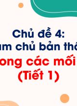 Chủ đề 4Tự chủ trong các mối quan hệ (Tiết 1)